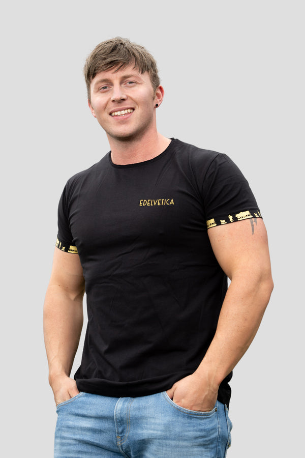 Herren T-Shirt Alpaufzug Armabschluss