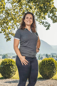 Polo Shirt Edelweiss Damen mit einzigartigem Kragen- und Armabschlussdesign von Edelvetica