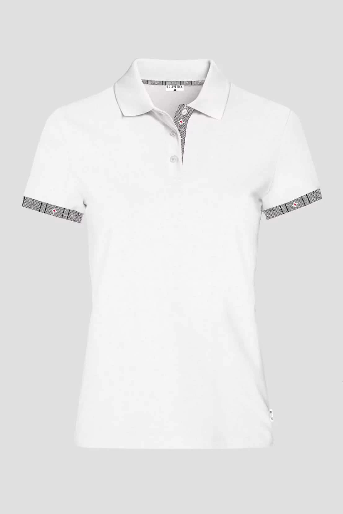 Polo Shirt Edelweiss Damen mit einzigartigem Kragen- und Armabschlussdesign von Edelvetica