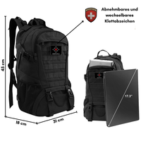 Outdoor-Rucksack mit 30 Liter Fassungsvermögen von Edelvetica, ideal für Wandern und Outdoor-Aktivitäten. Dieser robuste und funktionelle Rucksack bietet genügend Platz und Organisation für alle notwendigen Gegenstände. Er kombiniert Komfort mit langlebigem Design, geeignet für Abenteuer in der Natur.