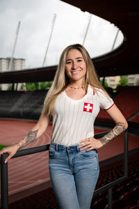 Schweizer Shirt Damen Fan Edelvetica