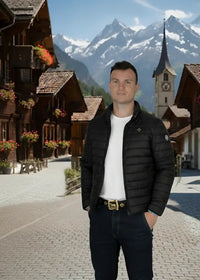 Edelvetica Gürtel Schwarz mit Goldenen Trachtenornamenten