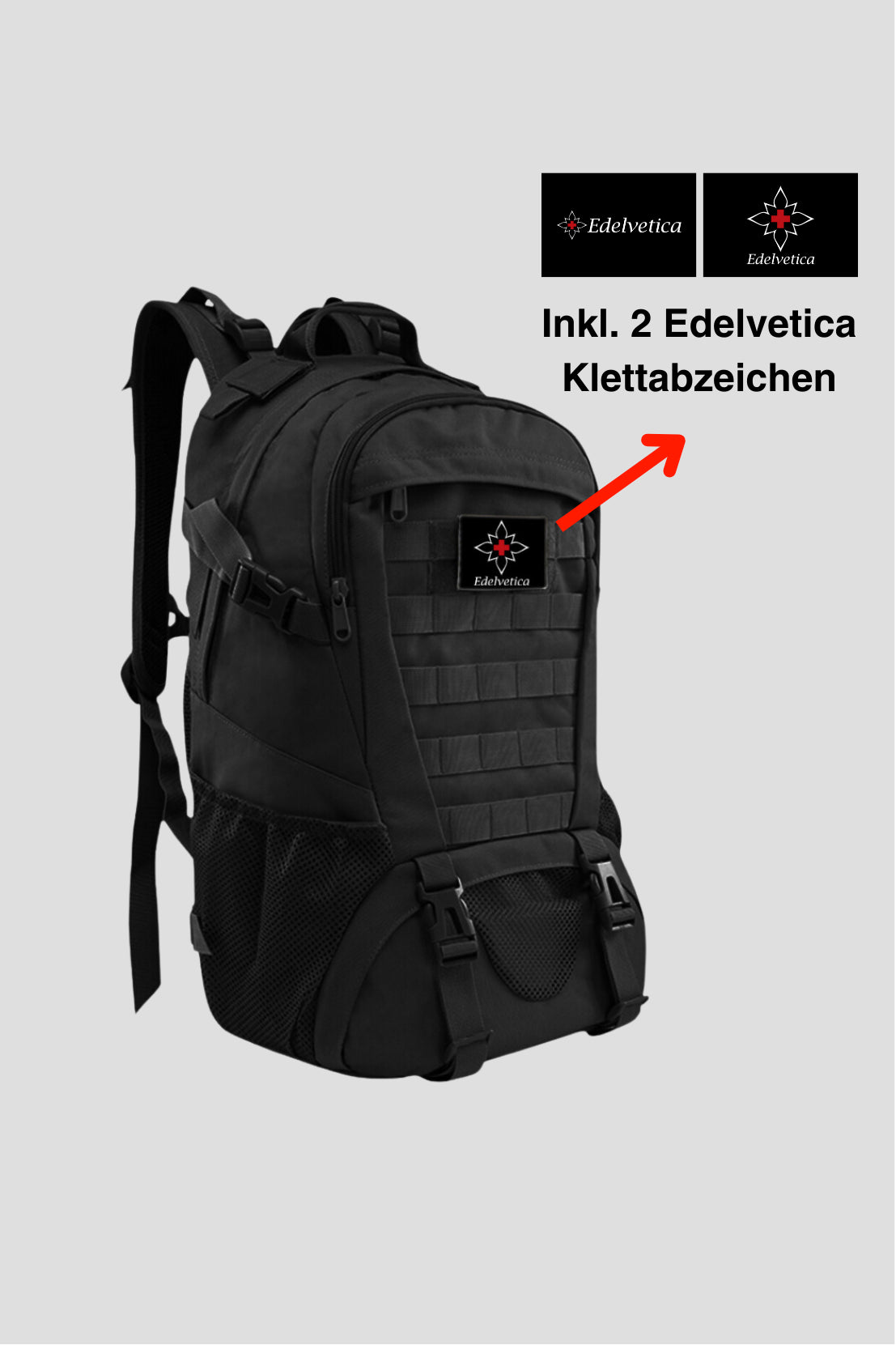 Outdoor-Rucksack mit 30 Liter Fassungsvermögen von Edelvetica, ideal für Wandern und Outdoor-Aktivitäten. Dieser robuste und funktionelle Rucksack bietet genügend Platz und Organisation für alle notwendigen Gegenstände. Er kombiniert Komfort mit langlebigem Design, geeignet für Abenteuer in der Natur.