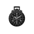 Trauffer Taschenuhr Chronograph schwarz mit Edelweiss & Alpaufzug – Swiss Made