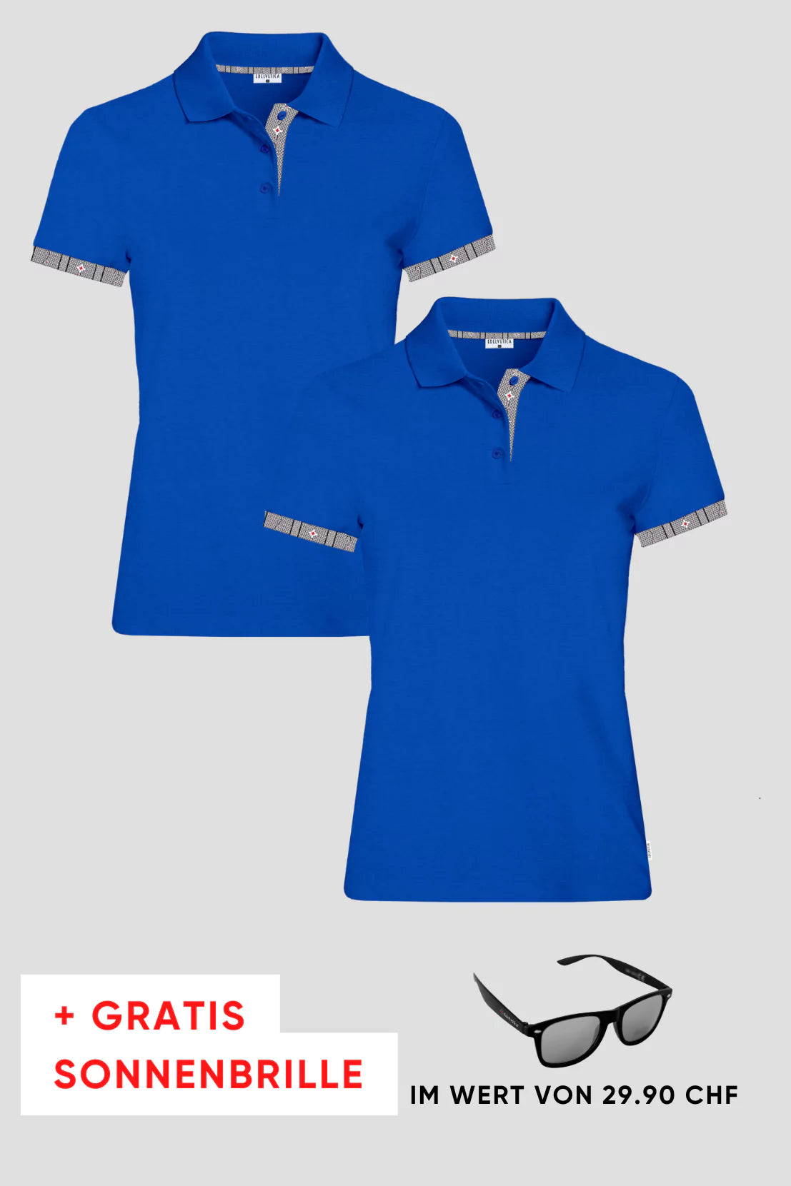 Damen 2er Kombo Edelweiss Polo + Gratis Brille