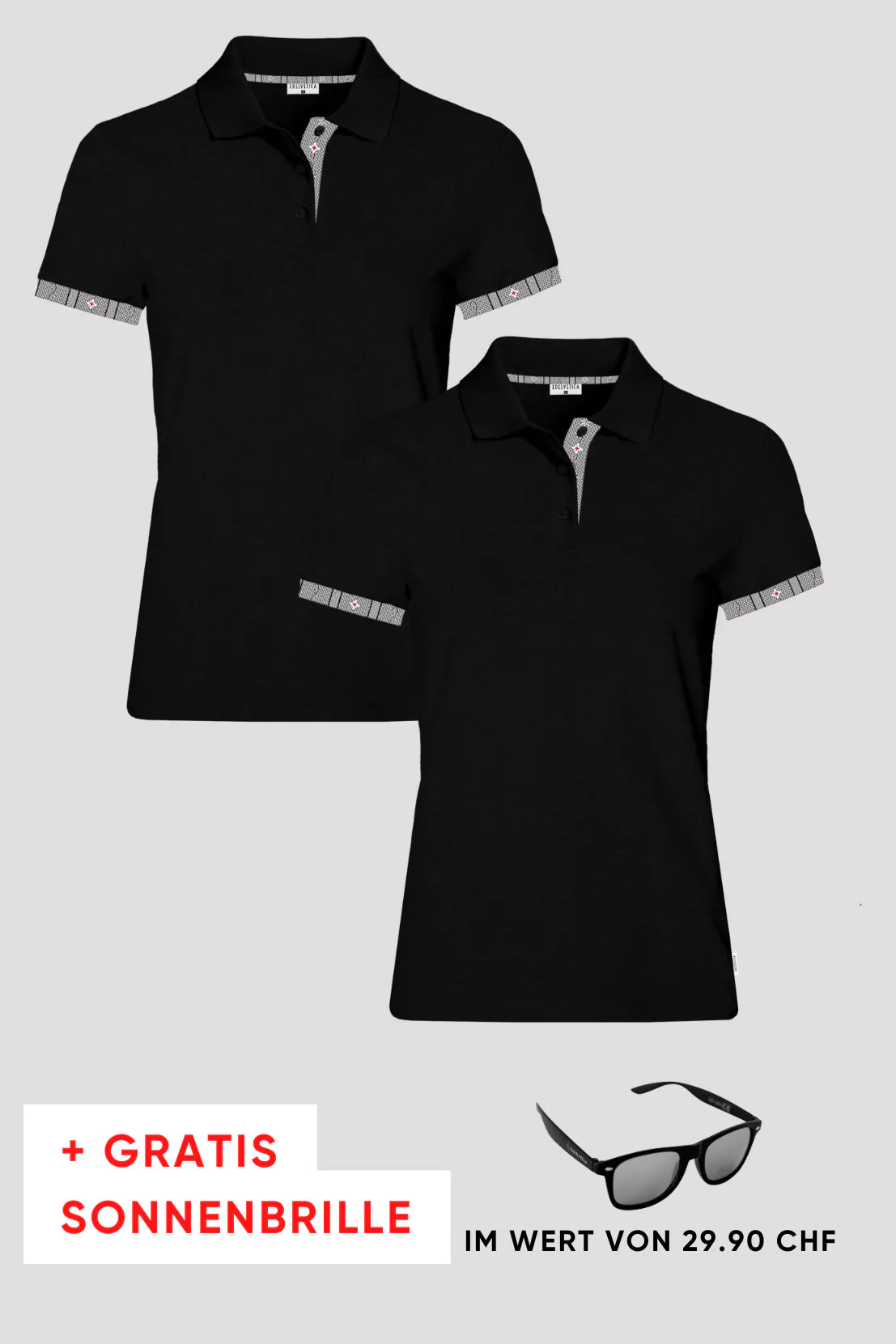 Damen 2er Kombo Edelweiss Polo + Gratis Brille