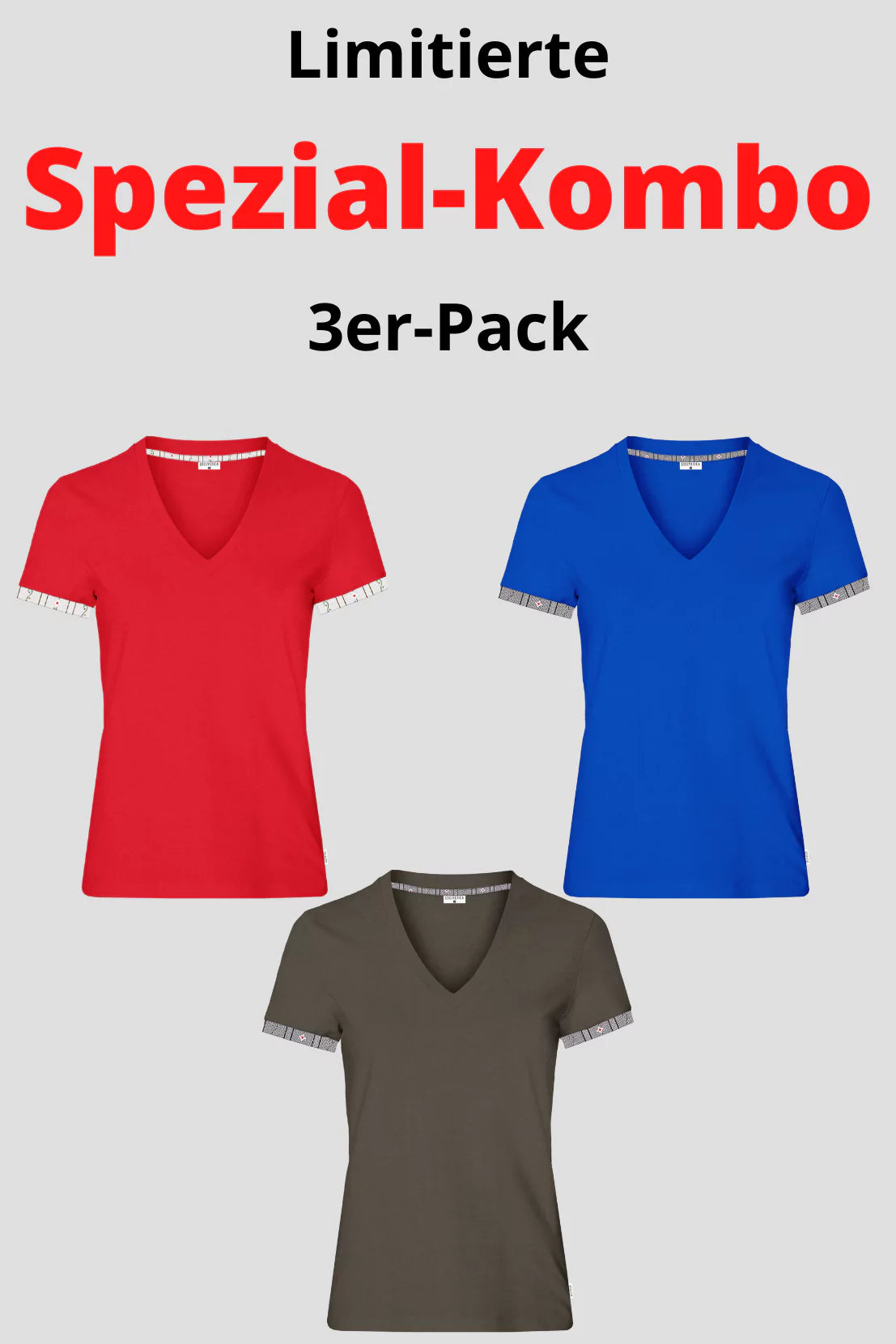 Damen 3er Kombo Edelweiss T-Shirt