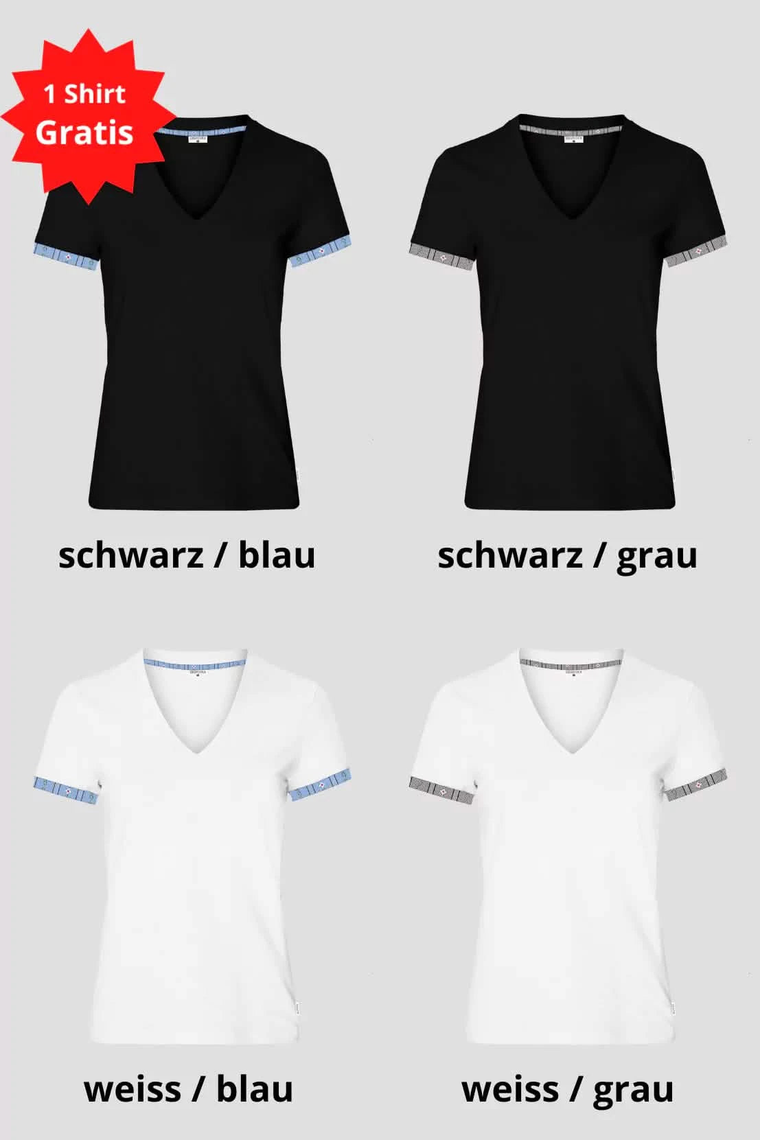 Damen 4 für 3 Kombo Edelweiss T-Shirt