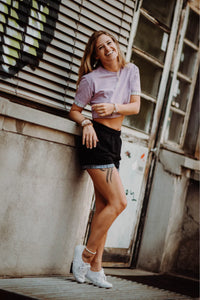 Crop Top mit Armabschluss und Edelweiss Design
