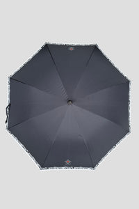 Edelvetica Scherenschnitt Design Regenschirm in Schwarz, Weiss und Rosa für vielseitige Anlässe