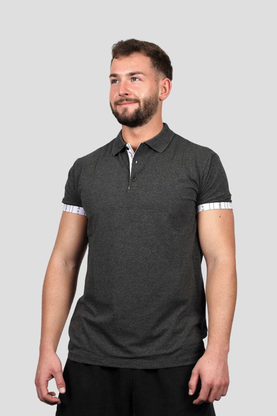 Herren Edelweiss Polo Shirt mit einzigartigem Krageninnenseite- und Armabschluss Design in verschiedenen Farben