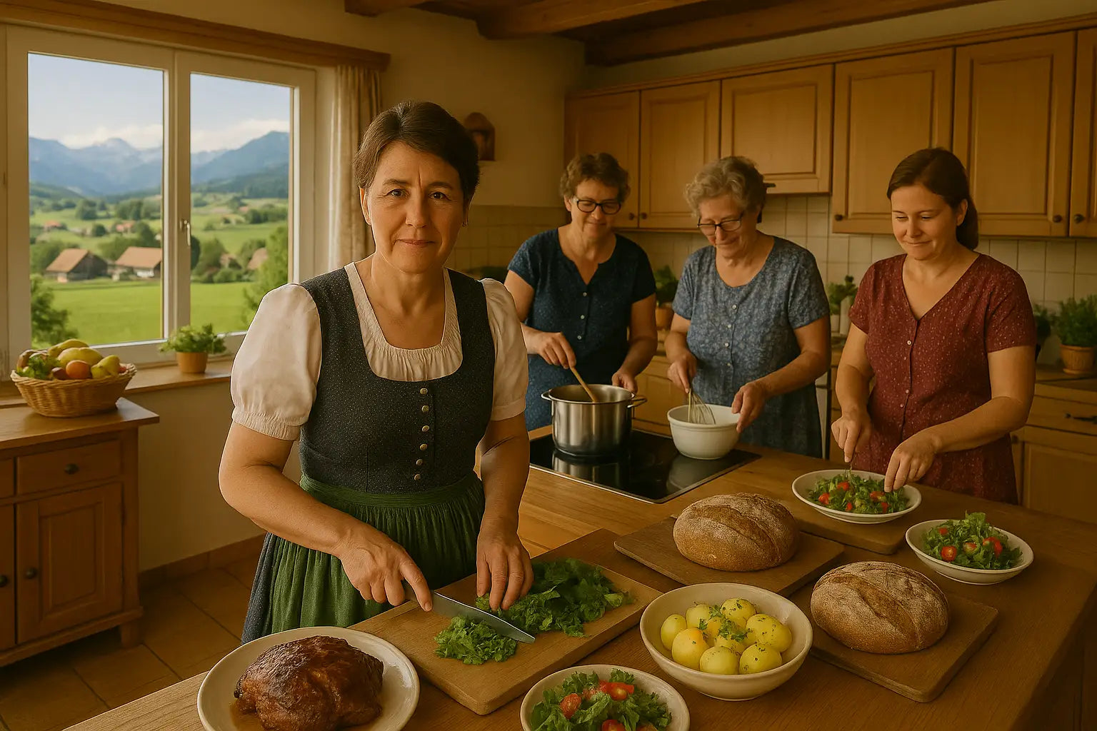 Landfrauen am Kochen