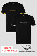 Herren 2er Kombo Alpaufzug T-Shirt + Gratis Brille