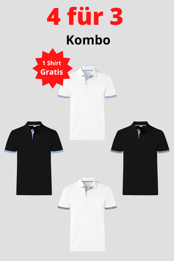 Herren 4 für 3 Kombo Edelweiss Polo