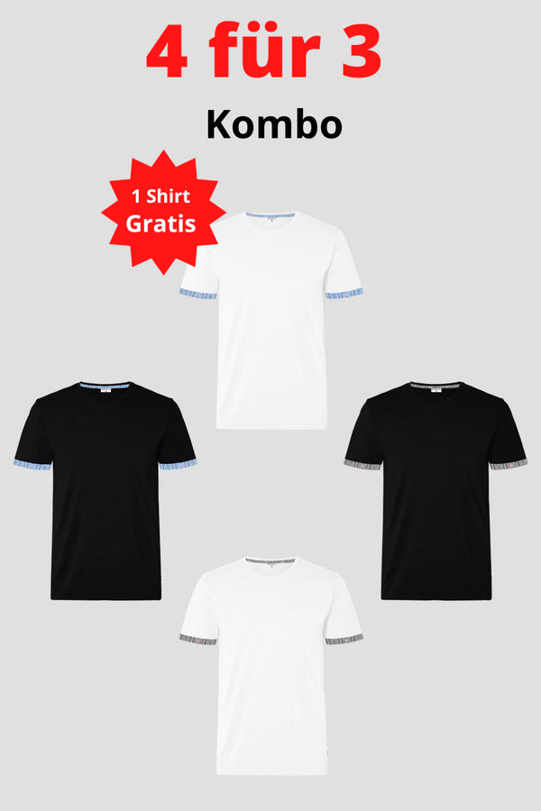 Herren 4 für 3 Kombo Edelweiss T-Shirt