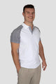 Herren Polo-Shirt Edelweiss Twist – Elegantes Poloshirt mit dezenten Edelweiss-Akzenten am Kragen und den Ärmelabschlüssen. Hochwertige Baumwollmischung, sportlich-eleganter Schnitt, ideal für Alltag, Freizeit und besondere Anlässe. Schweizer Design von Edelvetica.
