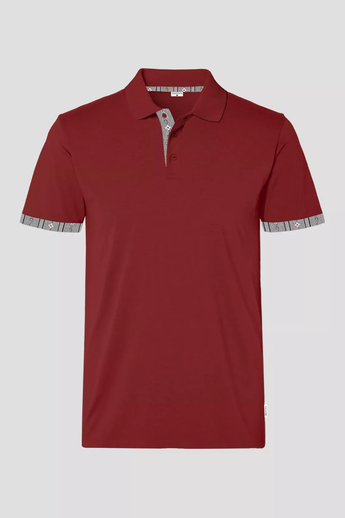 Polo Shirt Edelweiss Krageninnenseite & Armabschluss Herren