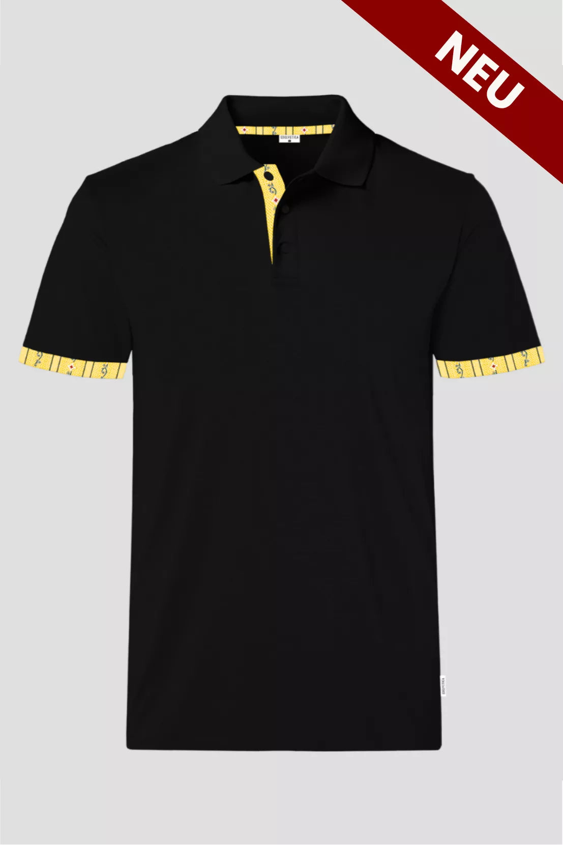 Polo Shirt Edelweiss Krageninnenseite & Armabschluss Herren