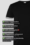 Herren-T-Shirt mit Scherenschnitt-Motiv am Armabschluss von Edelvetica