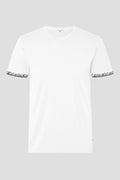 Herren-T-Shirt mit Scherenschnitt-Motiv am Armabschluss von Edelvetica