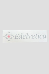 Kleber Edelvetica schwarz quer